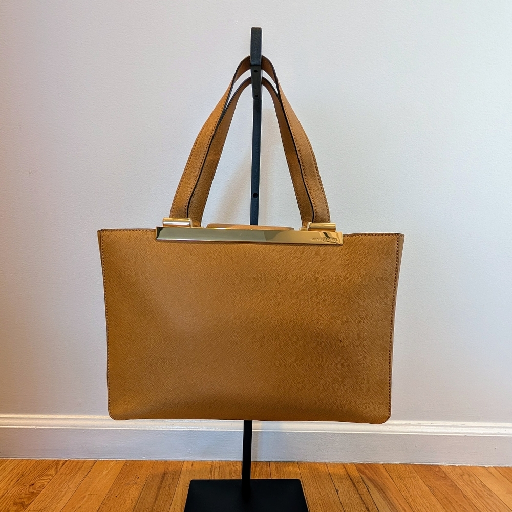 Michael Kors Tan Luggage Tilda Textured Leather Purse - Picture 4 of 4